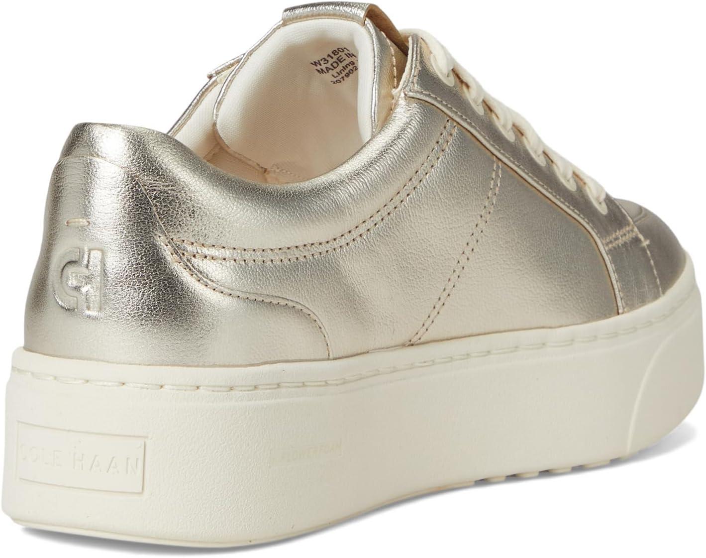 imageCole Haan Womens Grandpro Max Platform SneakerGold MetlcIvry