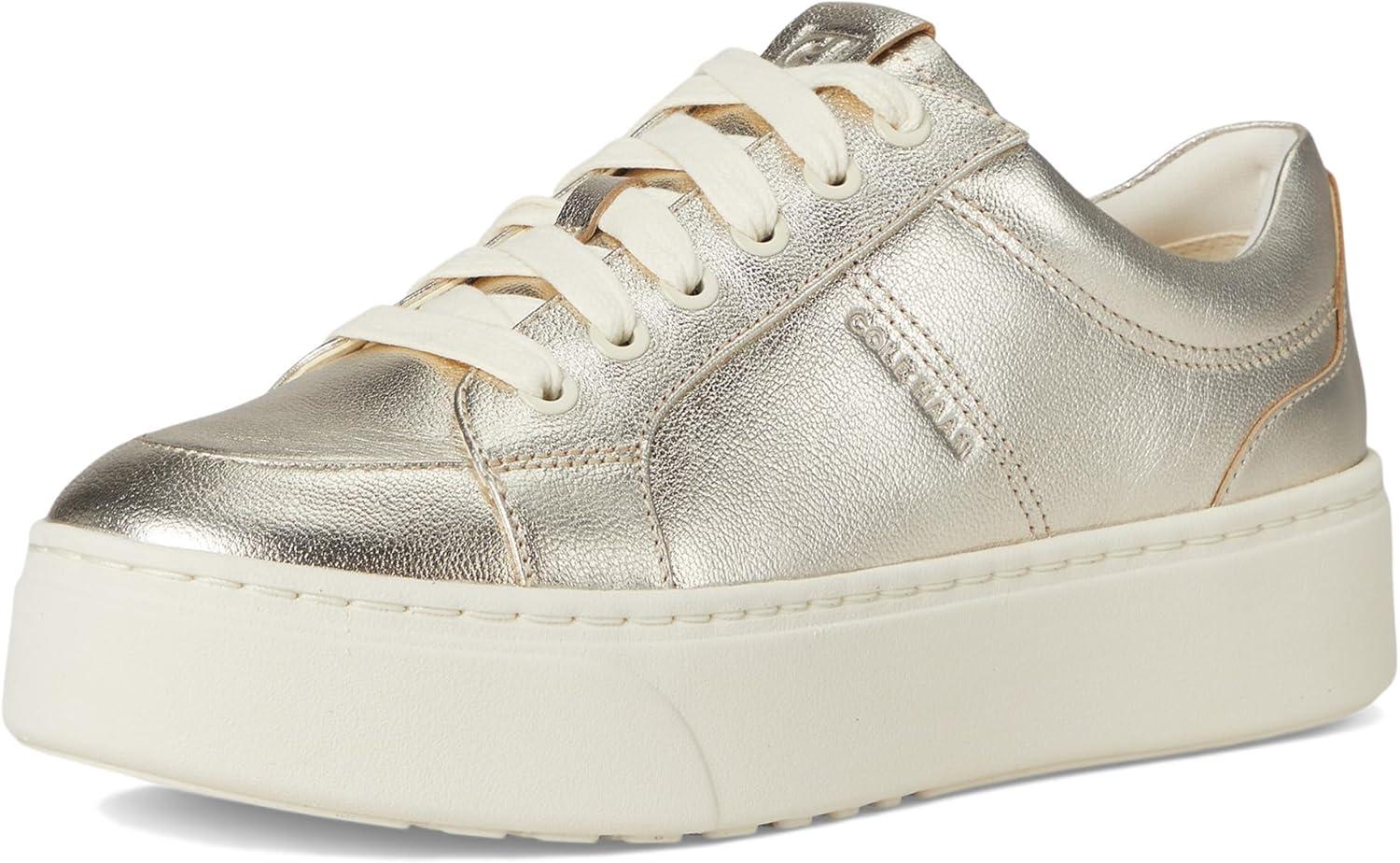 imageCole Haan Womens Grandpro Max Platform SneakerGold MetlcIvry