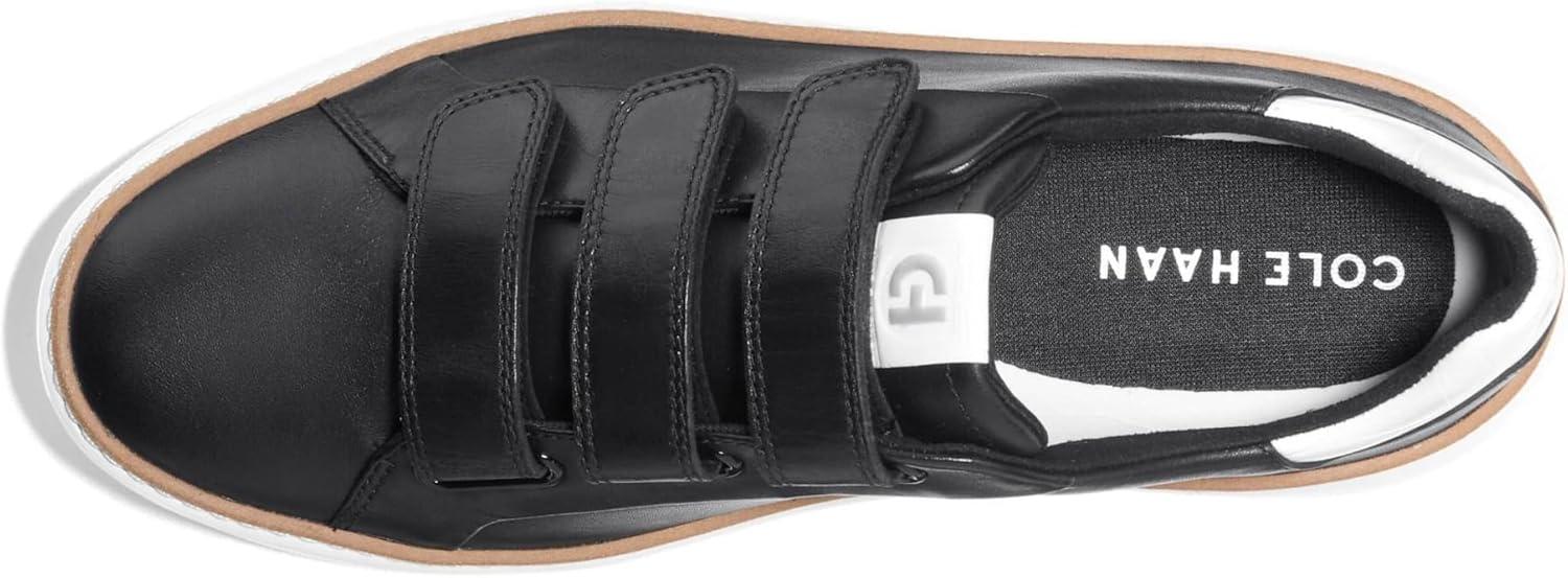 imageCole Haan Womens Grandpro Topspin Triple Strap SneakersBlackWht Crc Prnt