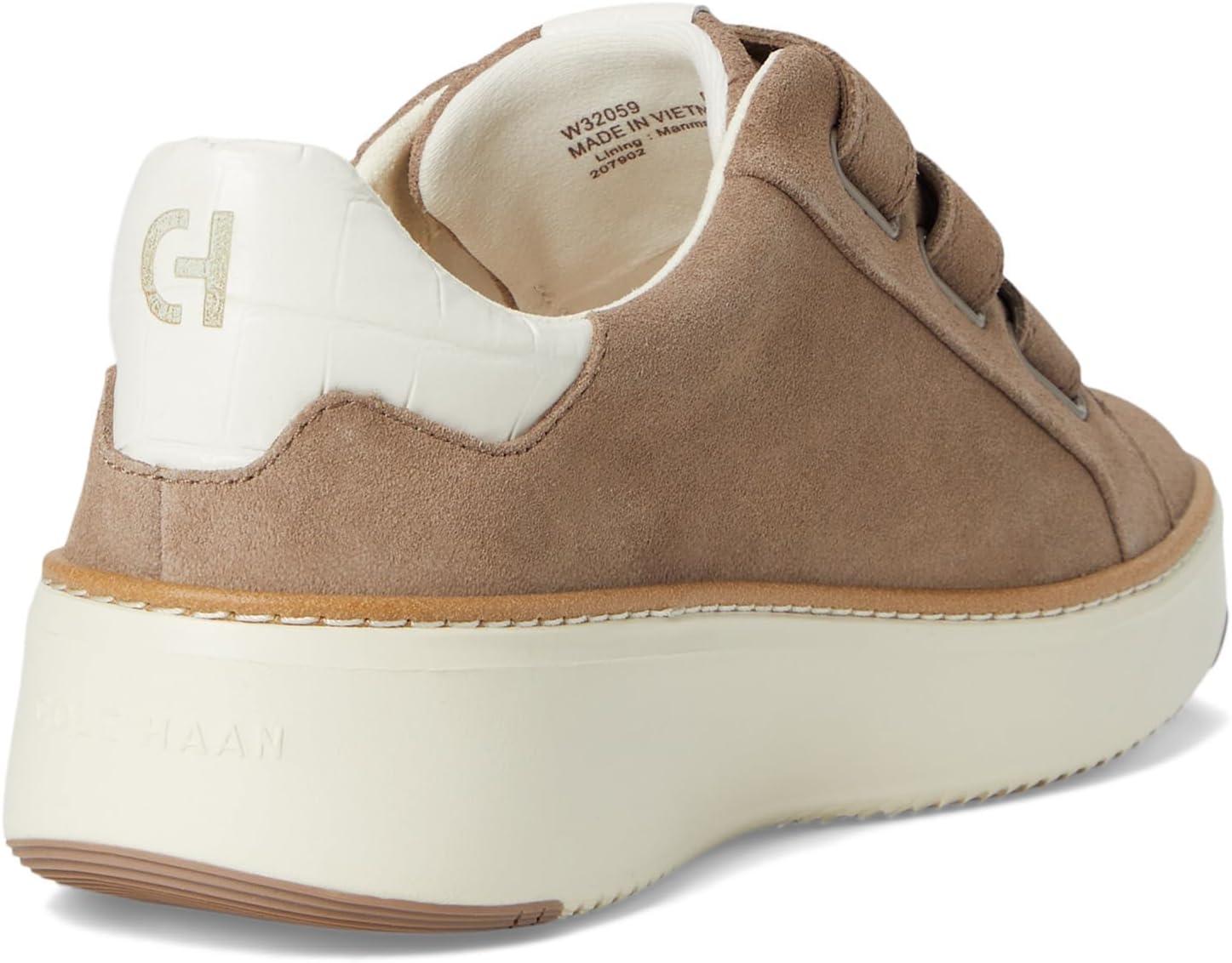 imageCole Haan Womens Grandpro Topspin Triple Strap SneakersIrsh Coff SuedIvory