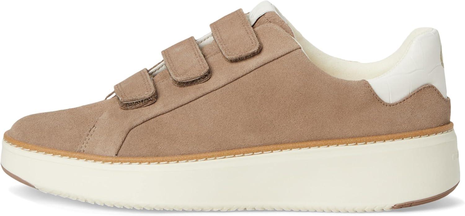 imageCole Haan Womens Grandpro Topspin Triple Strap SneakersIrsh Coff SuedIvory