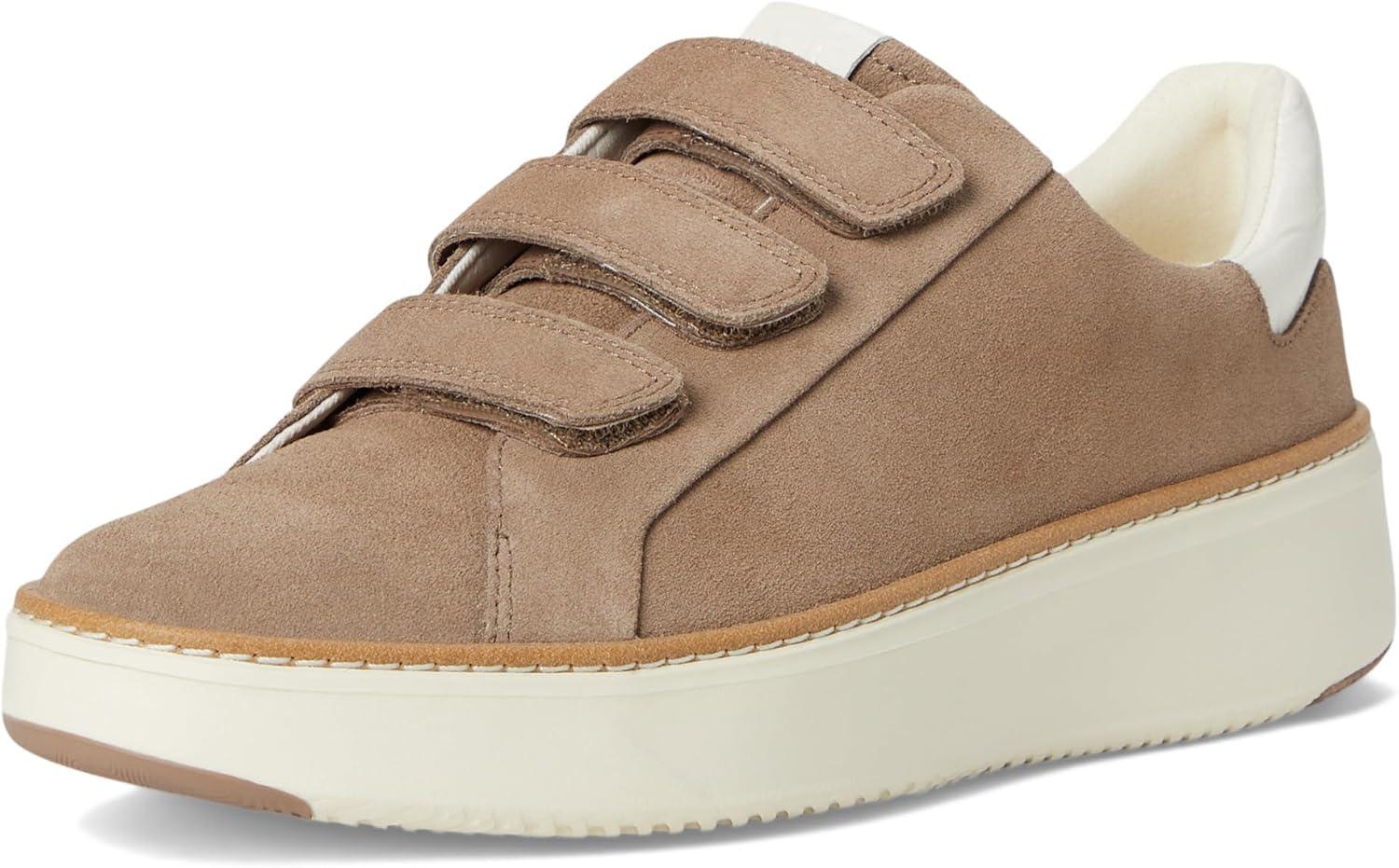imageCole Haan Womens Grandpro Topspin Triple Strap SneakersIrsh Coff SuedIvory