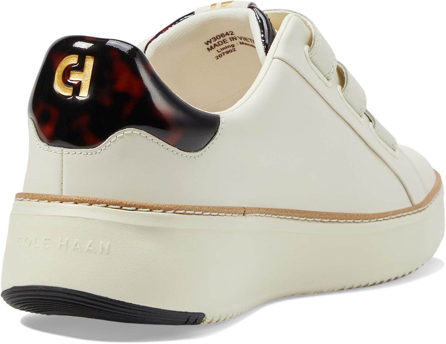 imageCole Haan Womens Grandpro Topspin Triple Strap SneakersIvoryTortoise Pat