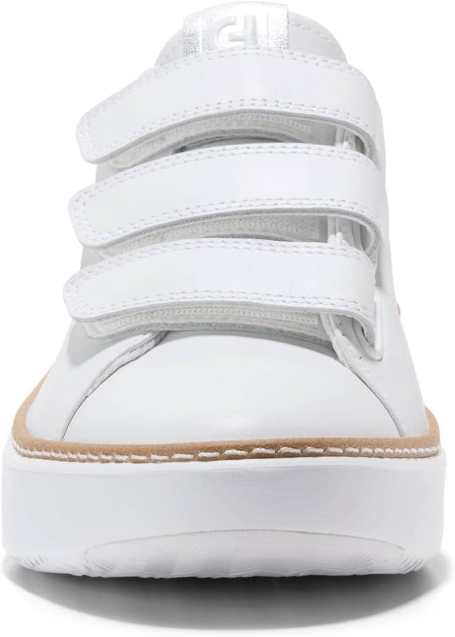 imageCole Haan Womens Grandpro Topspin Triple Strap SneakersOptic WhiteSilver