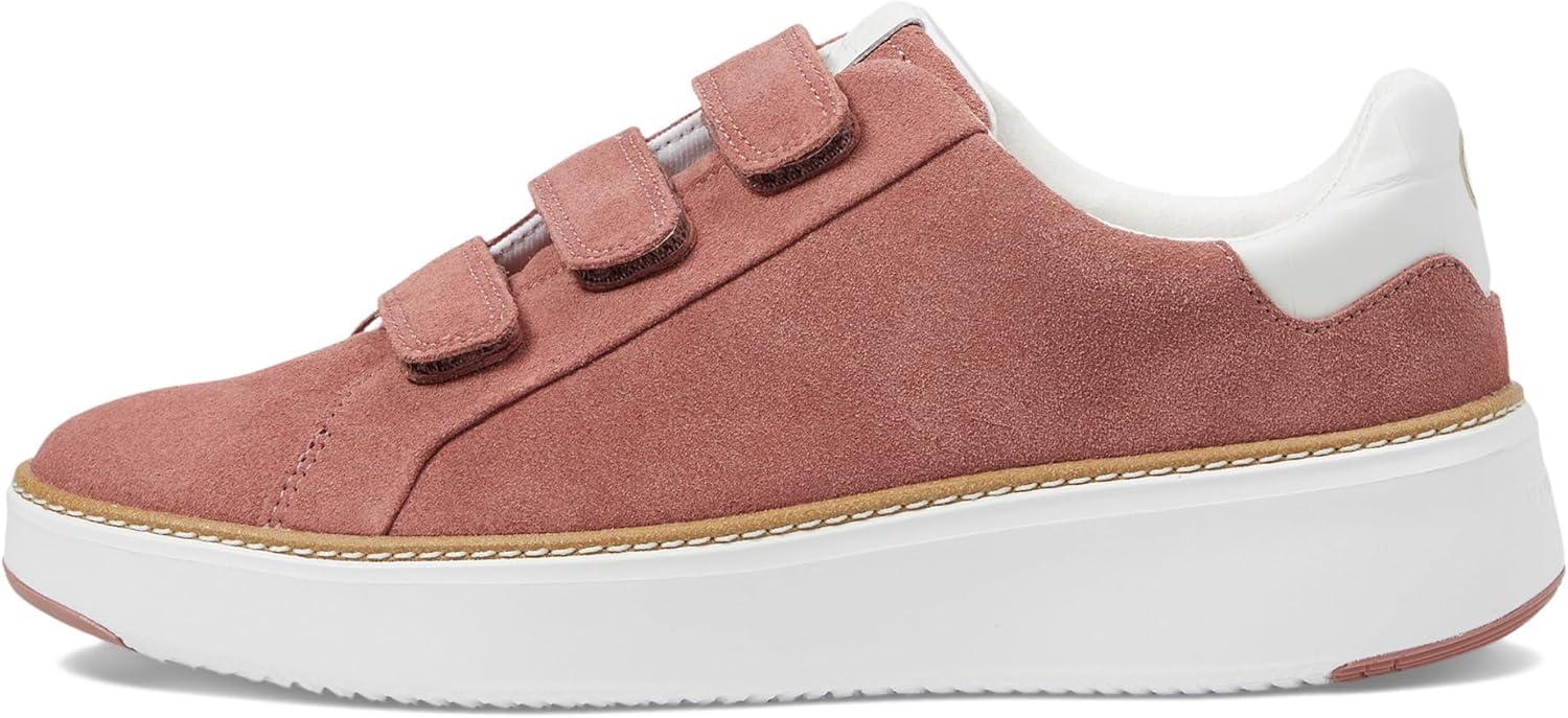 imageCole Haan Womens Grandpro Topspin Triple Strap SneakersRouge SuedeWhi