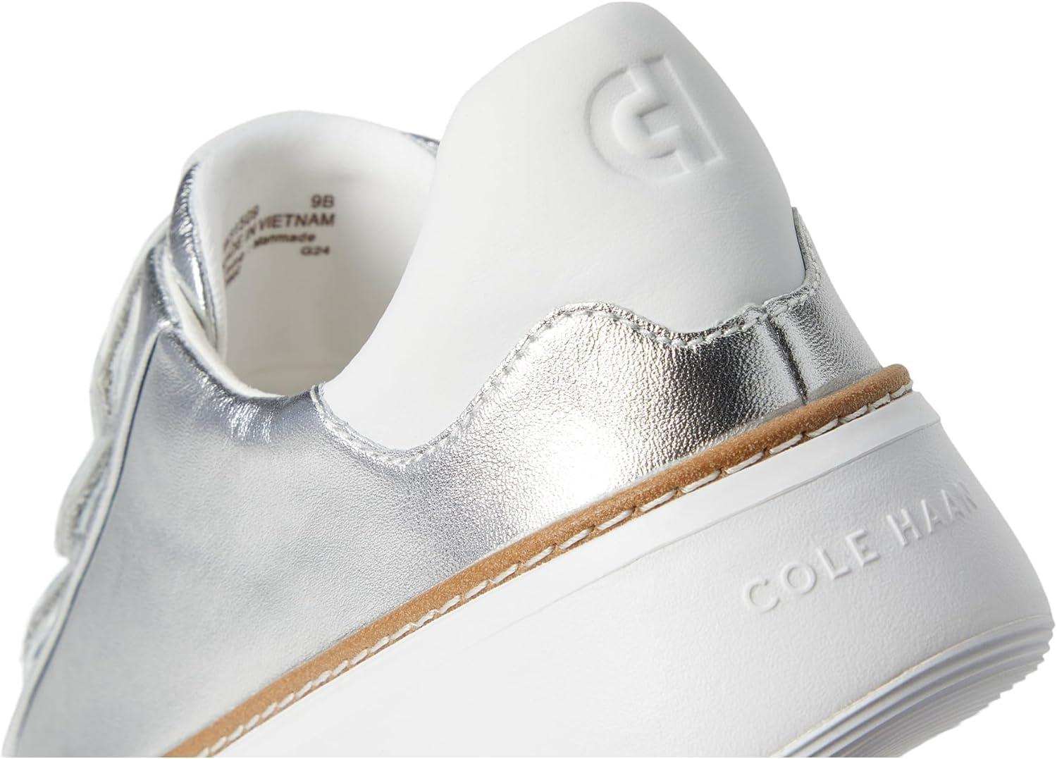 imageCole Haan Womens Grandpro Topspin Triple Strap SneakersSilverWhite