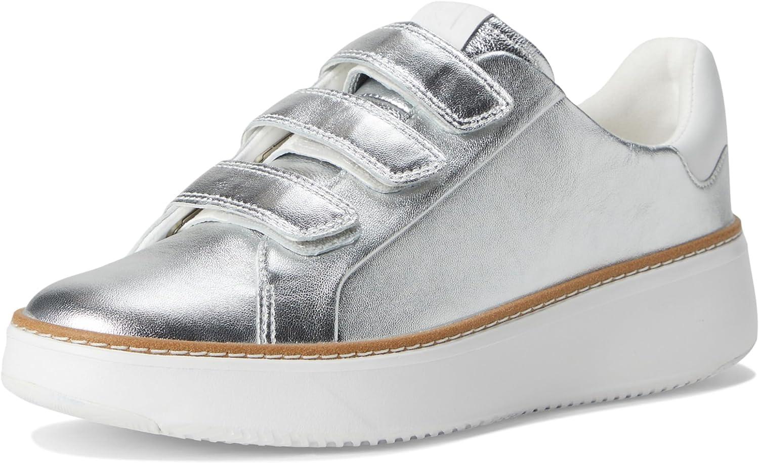 imageCole Haan Womens Grandpro Topspin Triple Strap SneakersSilverWhite