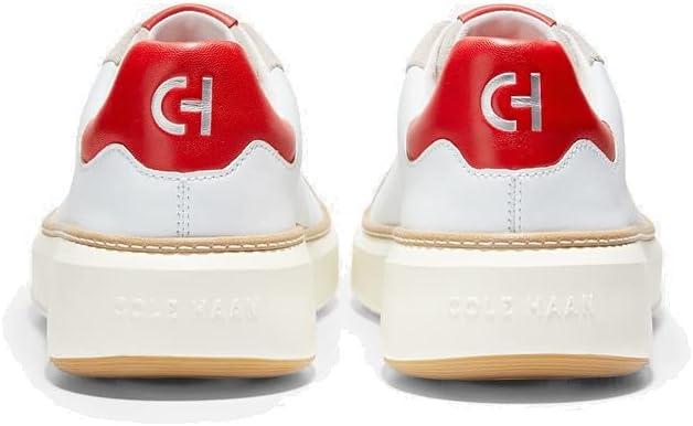 imageCole Haan Womens Grandpro Topspin Waterproof Golf Shoes SneakerOptic WhiteMolten Lava