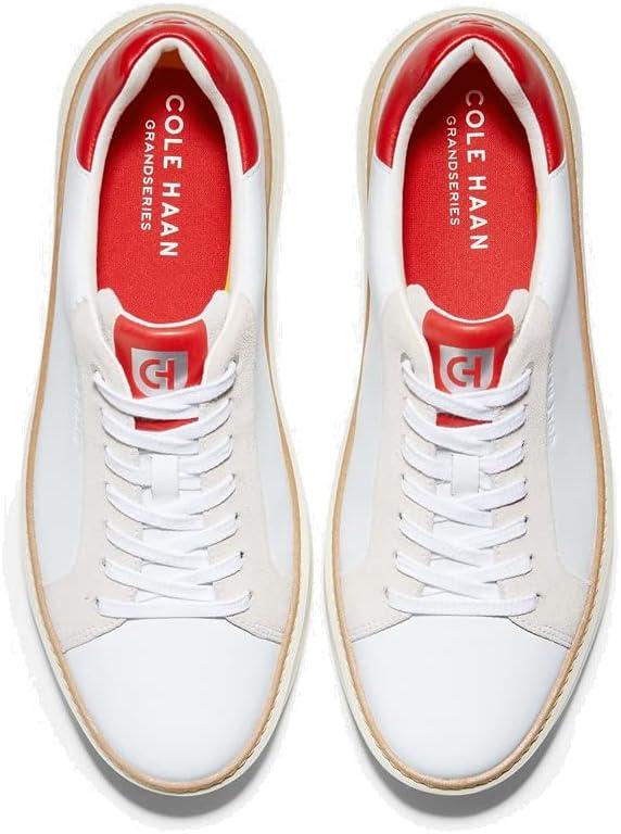 imageCole Haan Womens Grandpro Topspin Waterproof Golf Shoes SneakerOptic WhiteMolten Lava