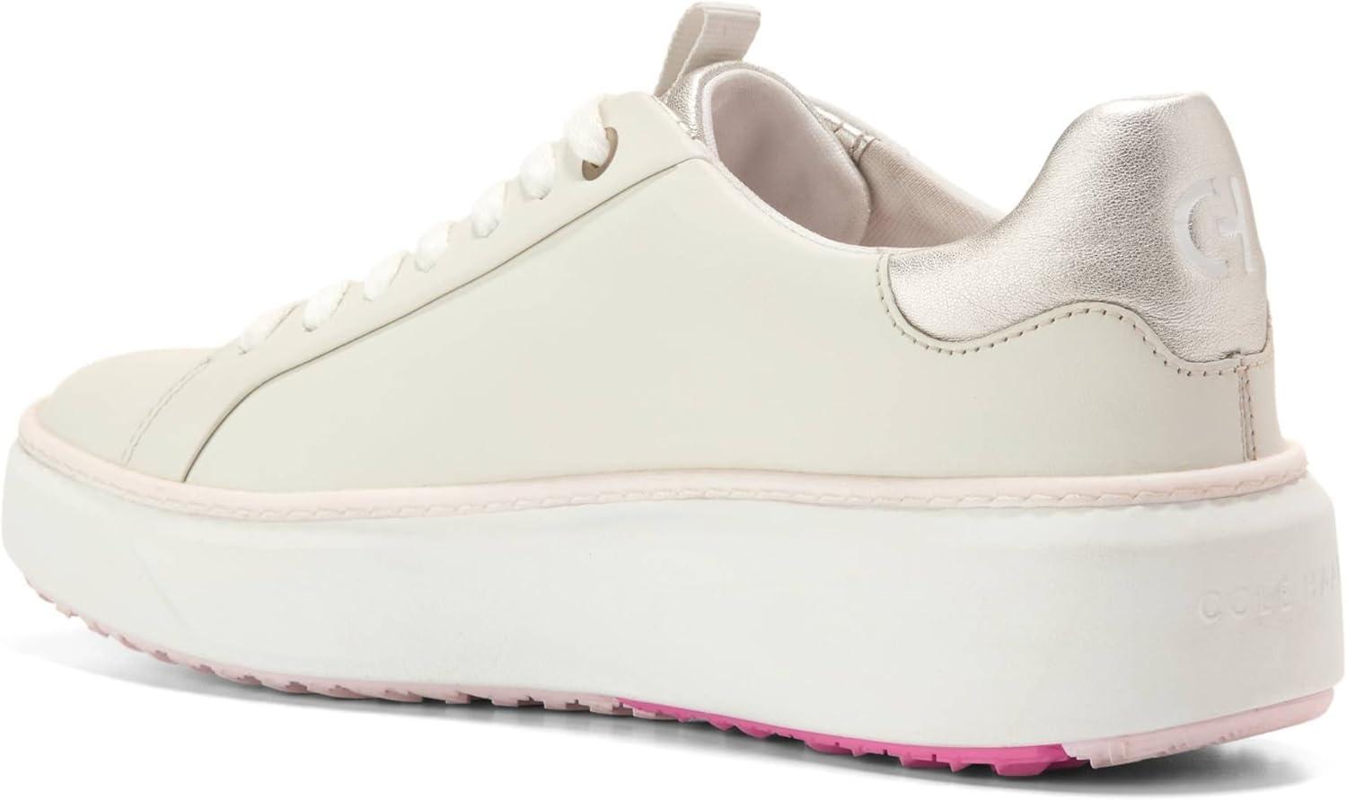 imageCole Haan Womens Grandpro Topspin Waterproof Golf Shoes SneakerSilver BirchCarinariaOptic White