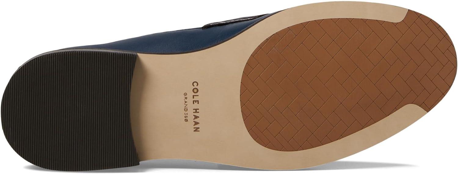 imageCole Haan Womens Lux Pinch Penny LoaferIvoryDark ChocolateBlue Wing Teal Leather