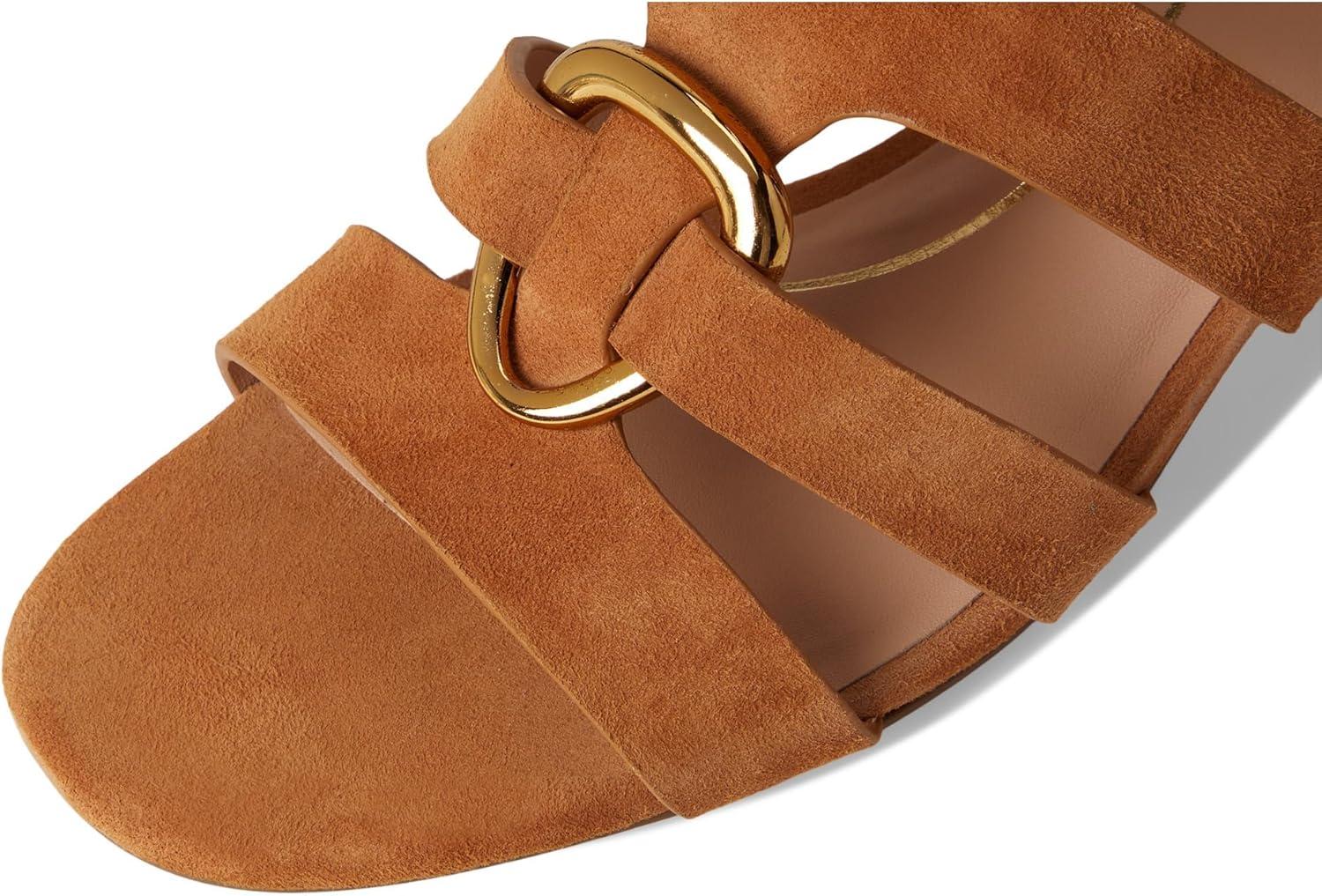 imageCole Haan Womens Lyanna Link Ankle Strap SandalsDk Caramel Sde
