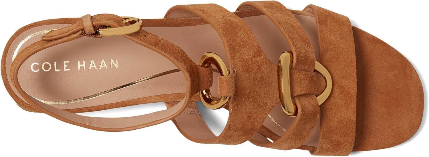 imageCole Haan Womens Lyanna Link Ankle Strap SandalsDk Caramel Sde