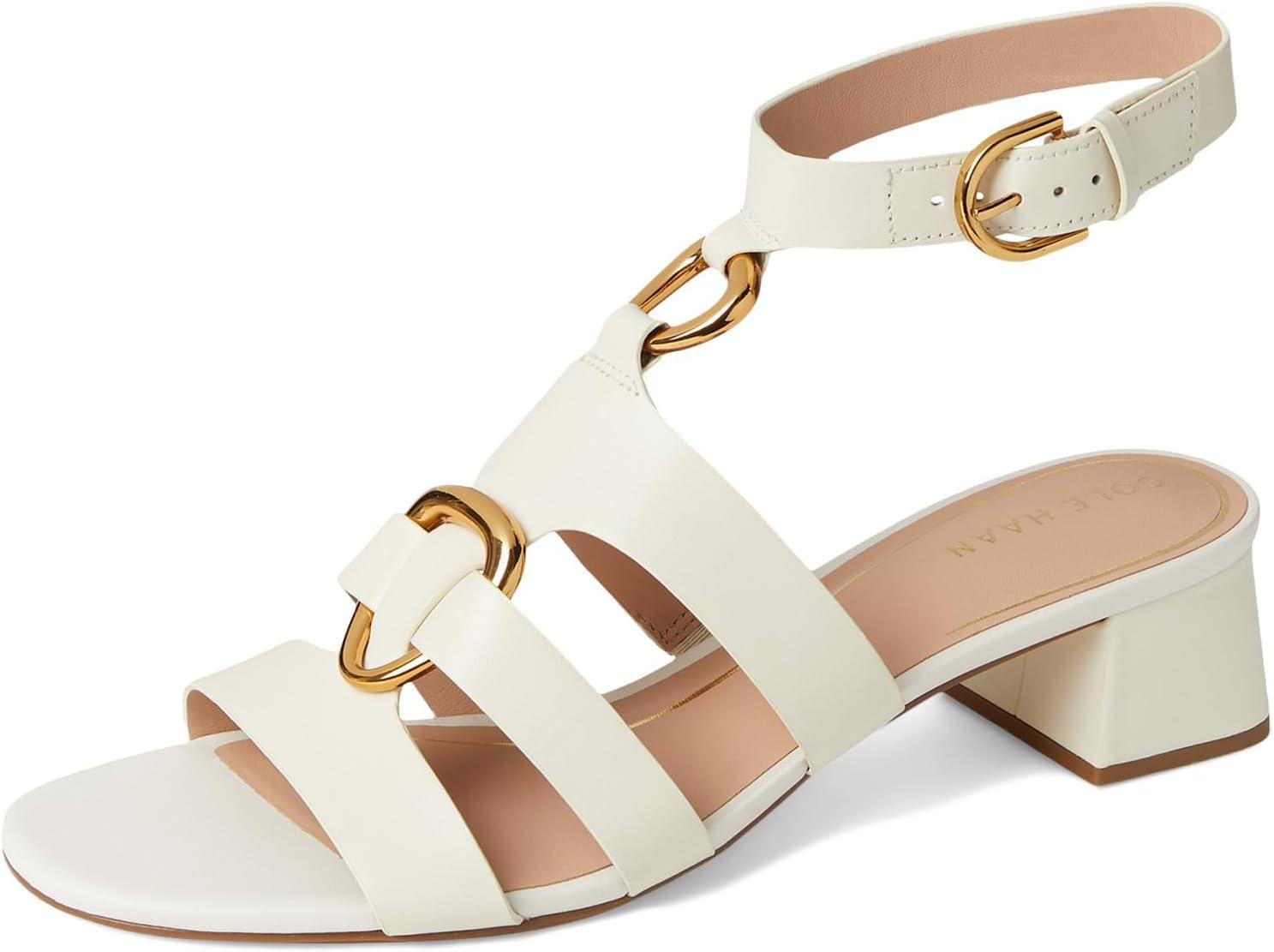 imageCole Haan Womens Lyanna Link Ankle Strap SandalsIvory Ltr