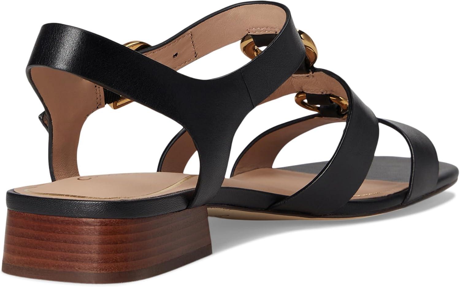 imageCole Haan Womens Lyanna Link SandalsBlack Leather