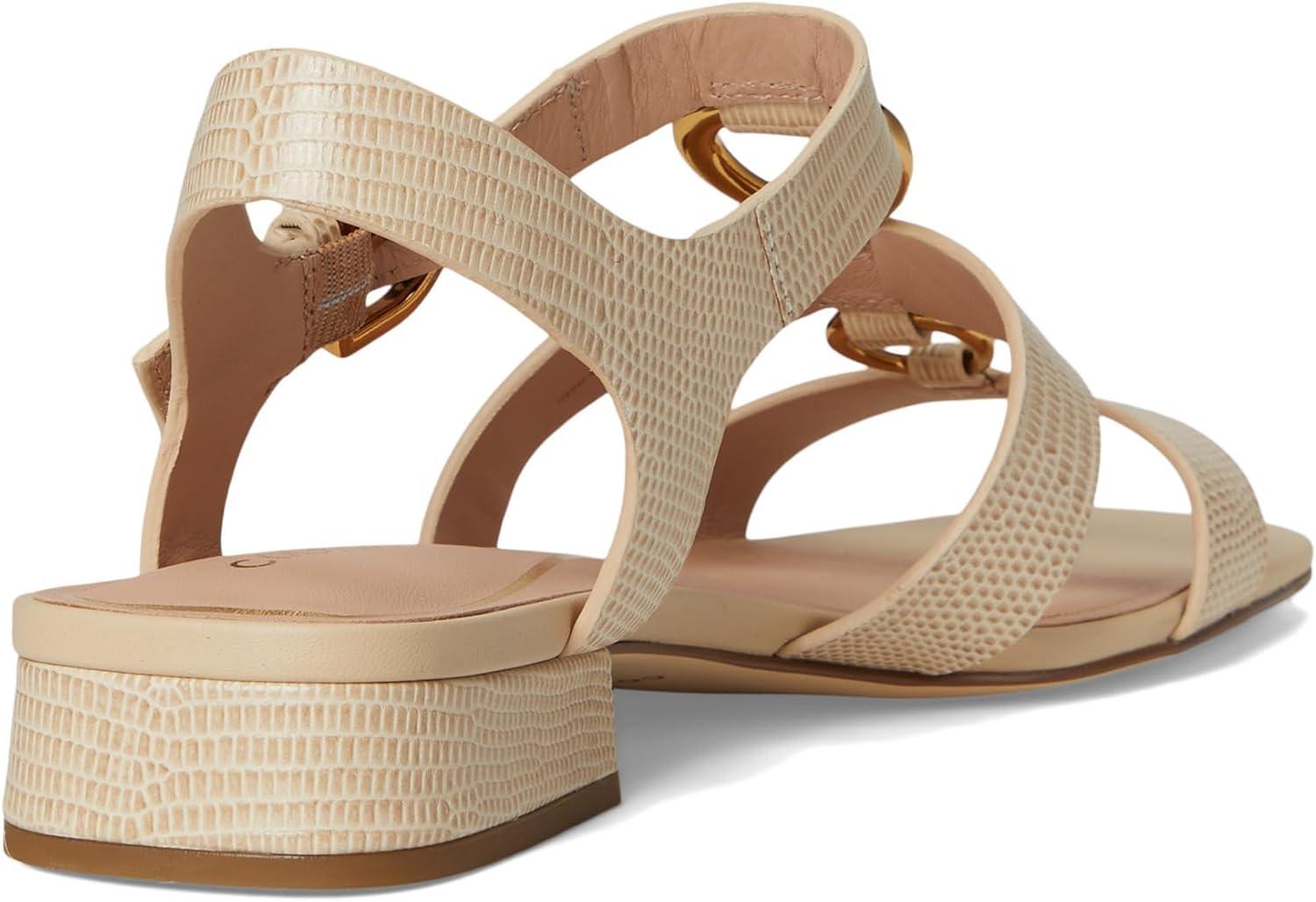 imageCole Haan Womens Lyanna Link SandalsOat Lizard Print Leather