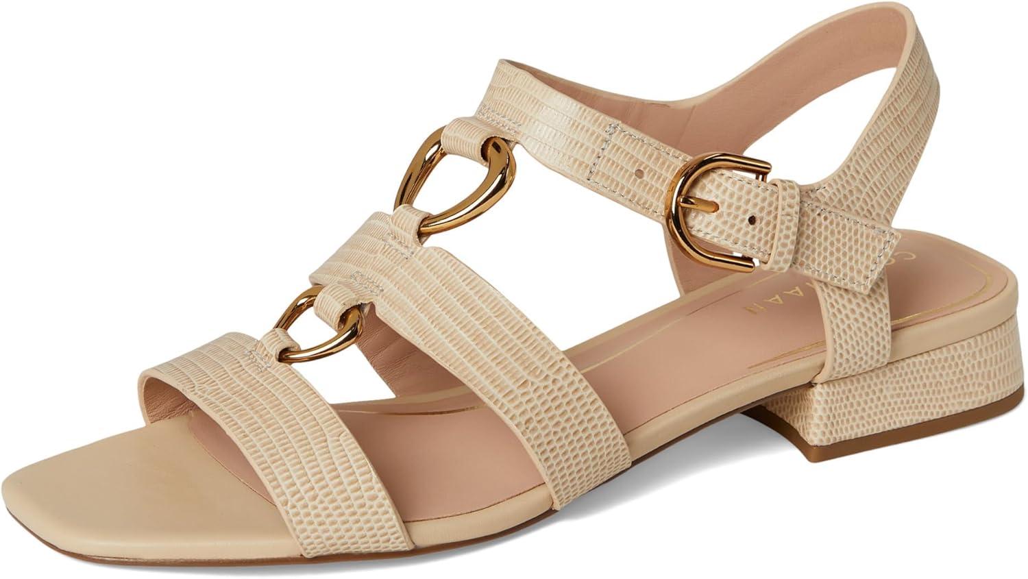 imageCole Haan Womens Lyanna Link SandalsOat Lizard Print Leather