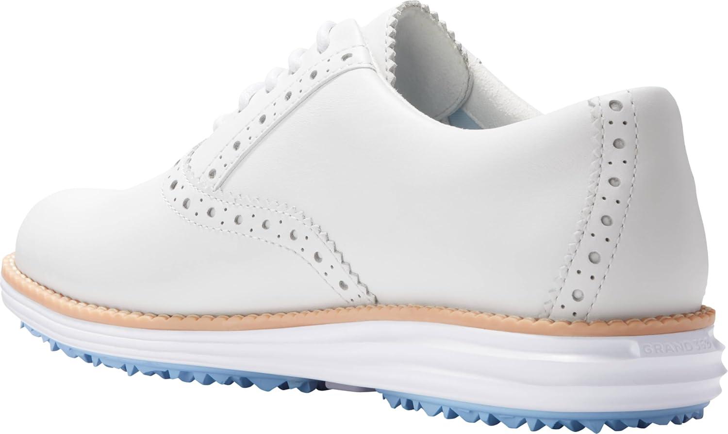 imageCole Haan Womens Original Grand Shortwing Golf OxfordOpt WhtBlue Bell