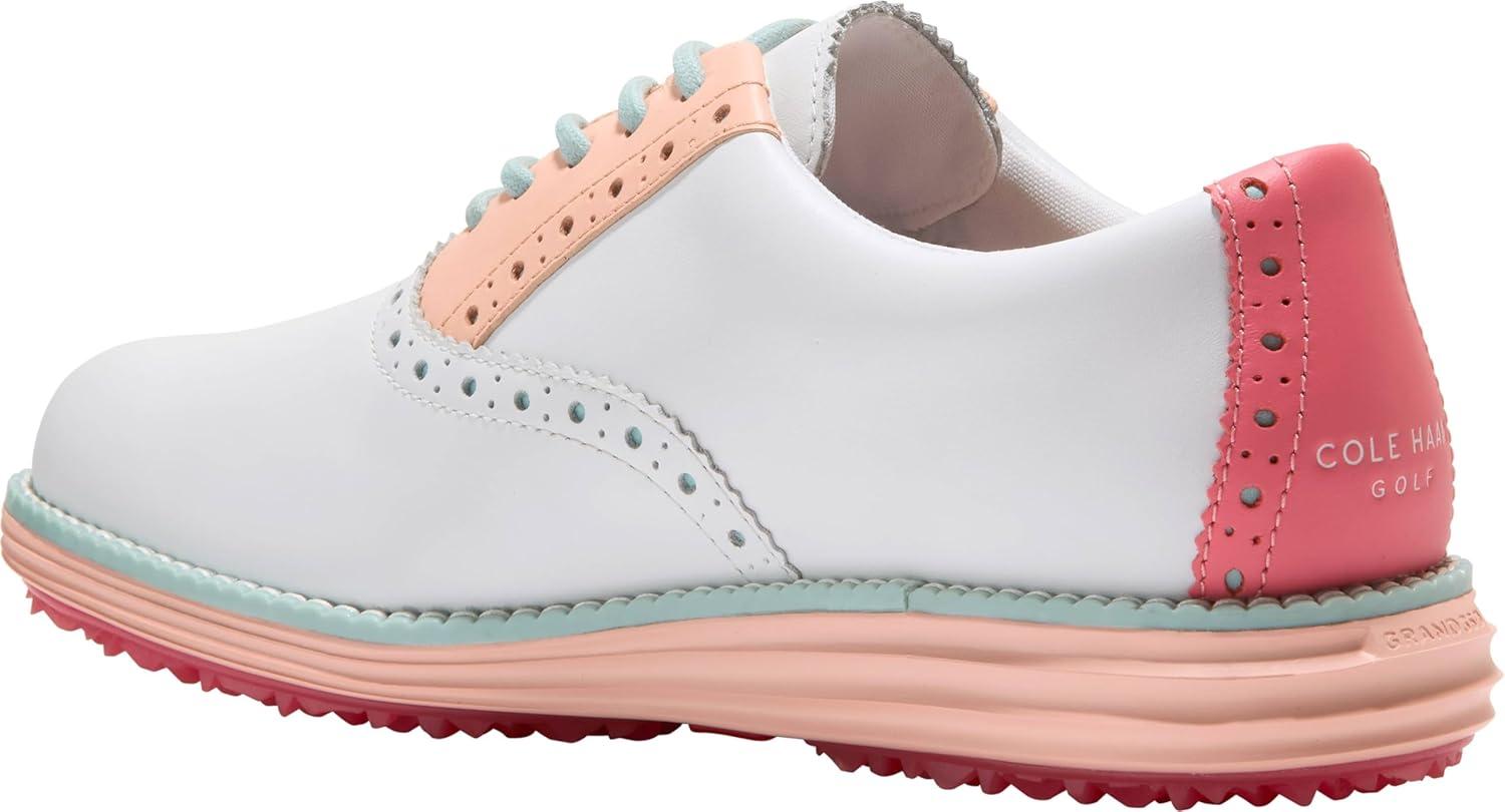 imageCole Haan Womens Original Grand Shortwing Golf OxfordWhtPeach Parfait