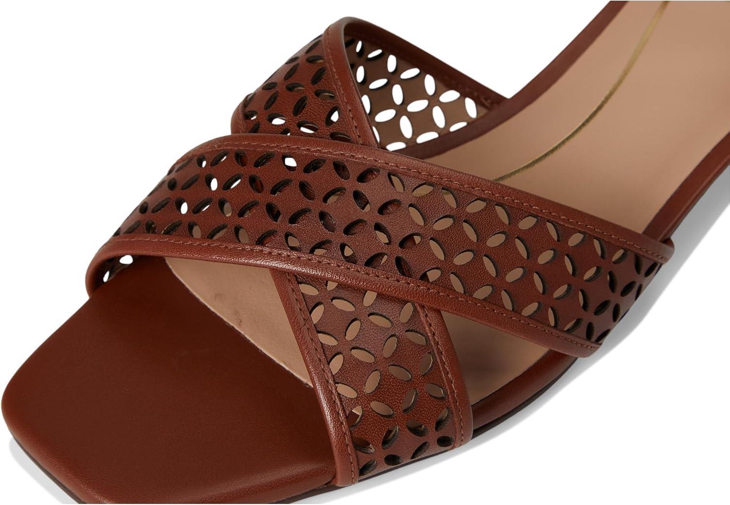 imageCole Haan Womens Patie SandalsDk Cuoio Perf Ltr