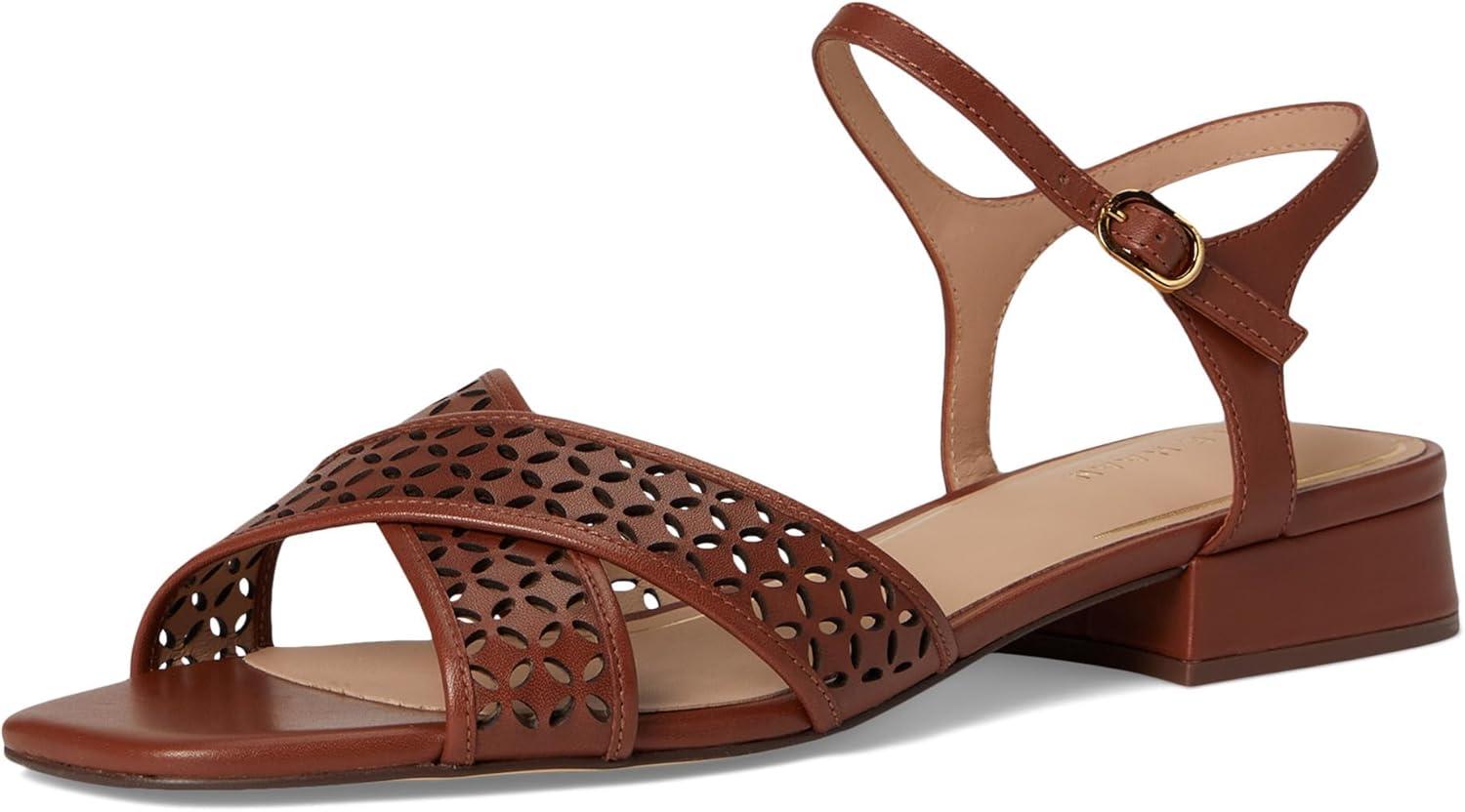 imageCole Haan Womens Patie SandalsDk Cuoio Perf Ltr