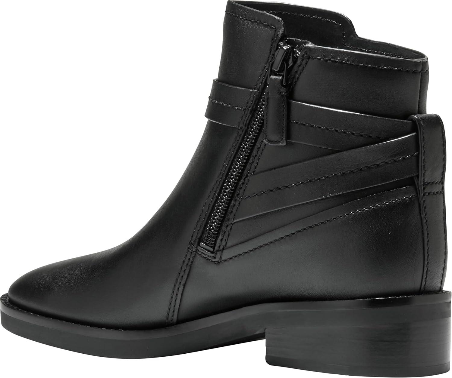 imageCole Haan Womens Rosalyn Ankle Strap BootsBlack Leather Wp