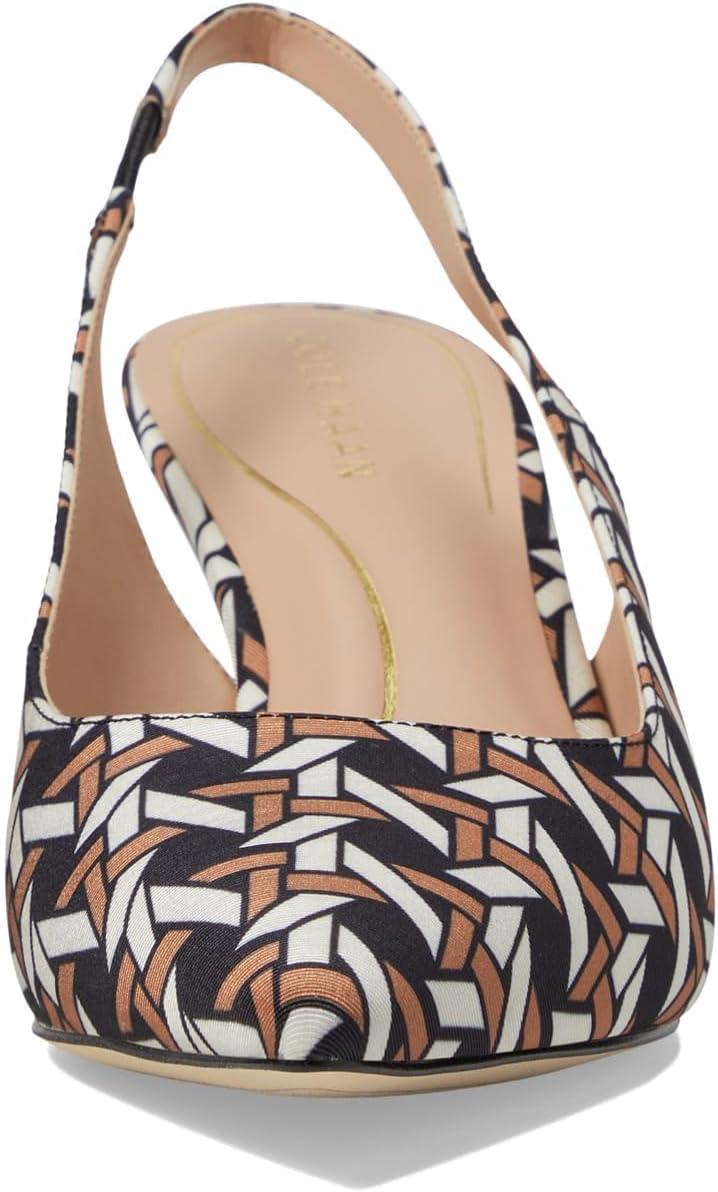 imageCole Haan Womens Vandam Sling Pump 65Rattan Printed Faille