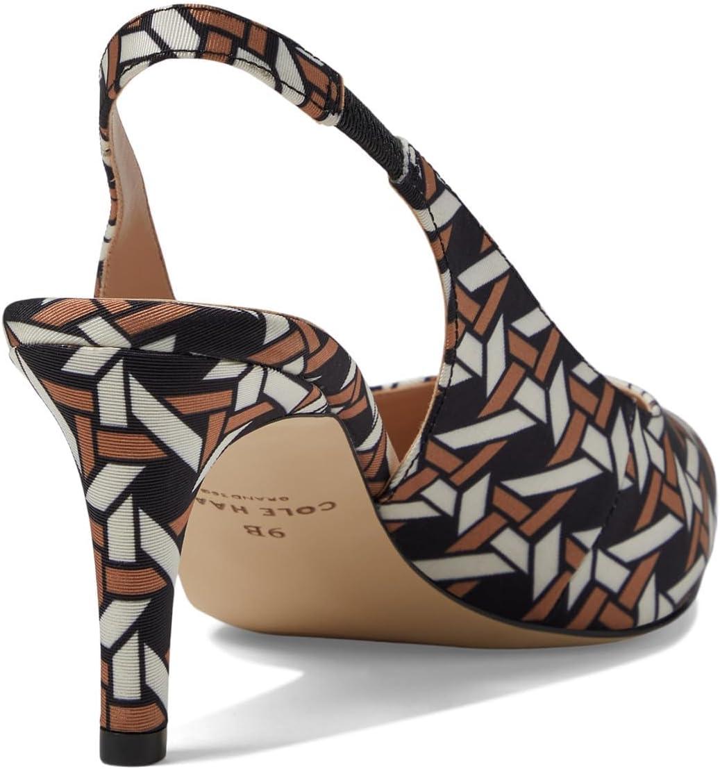 imageCole Haan Womens Vandam Sling Pump 65Rattan Printed Faille
