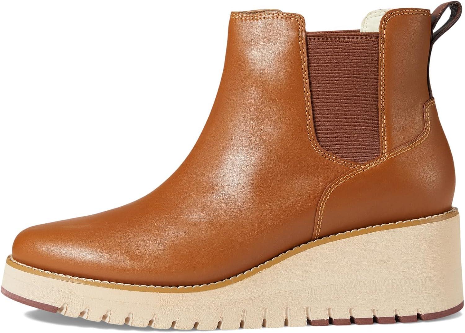 imageCole Haan Womens Zerogrand City Wedge Boot Waterproof FashionWp British Tan