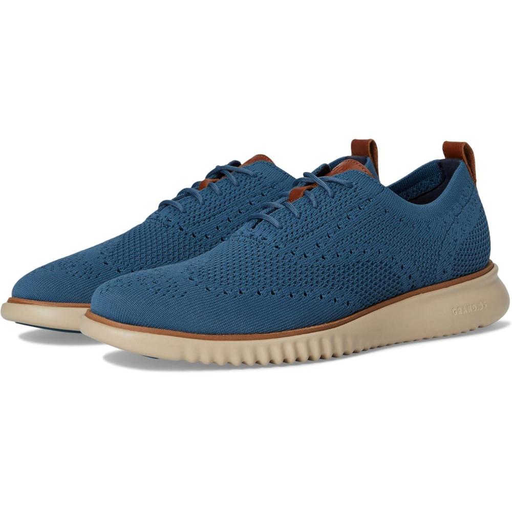 imageCole Haan Mens 2ZEROGRAND Stitchlite Oxford ShoesIndian TealCh Nat