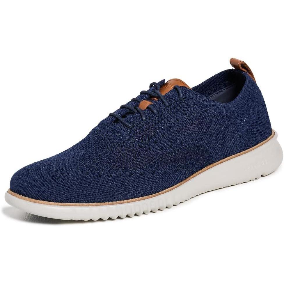 imageCole Haan Mens 2ZEROGRAND Stitchlite Oxford ShoesMarine BlueVapor Grey