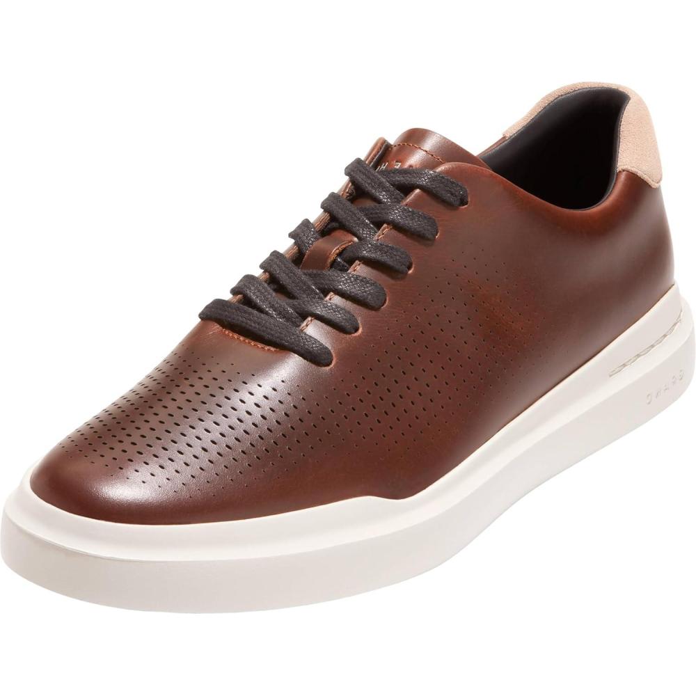 imageCole Haan Mens Grandpro Rally Laser Cut SneakerAcornSesameIvory
