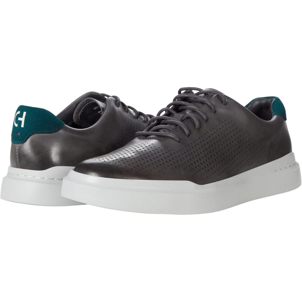 imageCole Haan Mens Grandpro Rally Laser Cut SneakerMagnet Deep Teal Harbor Mist