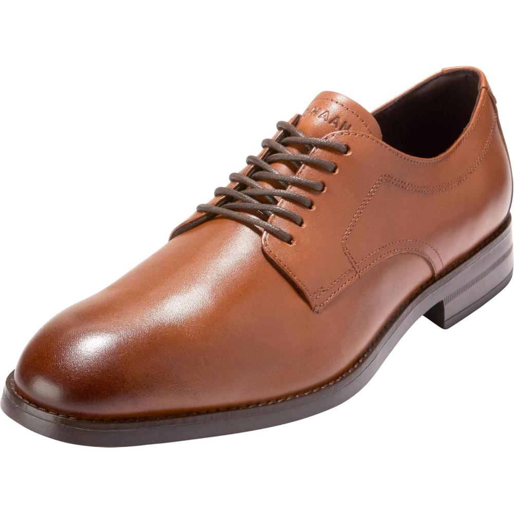 imageCole Haan Mens Harmon Grand Plain Toe OxfordsBrtsh TnDk Brn Wr