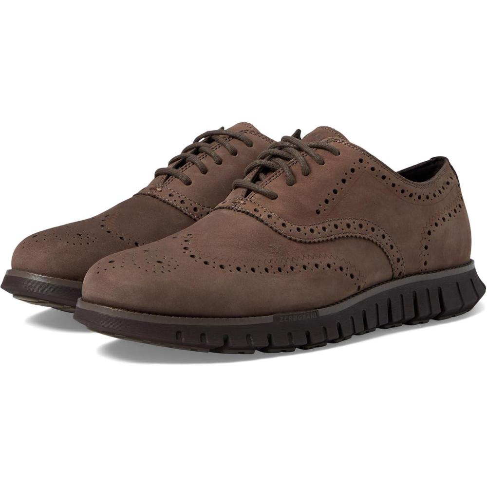 imageCole Haan Mens Zerogrand Remastered Wingtip OxfordsLavaTruffleDark Chocolate