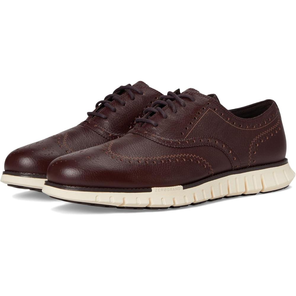 imageCole Haan Mens Zerogrand Remastered Wingtip OxfordsPinotDk ChocolateIvory