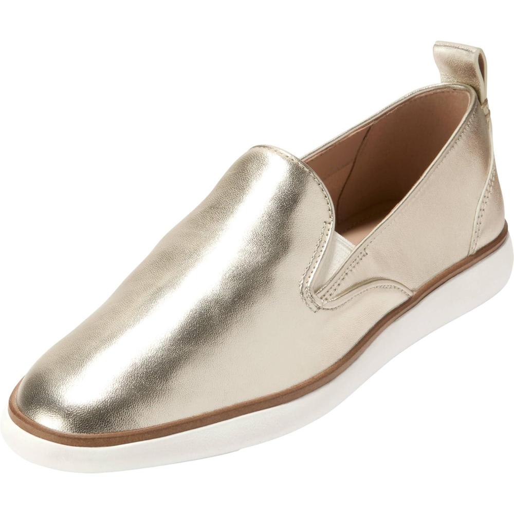 imageCole Haan Womens Grand Ambition 20 Galena LoafersSoft Gold Lthr