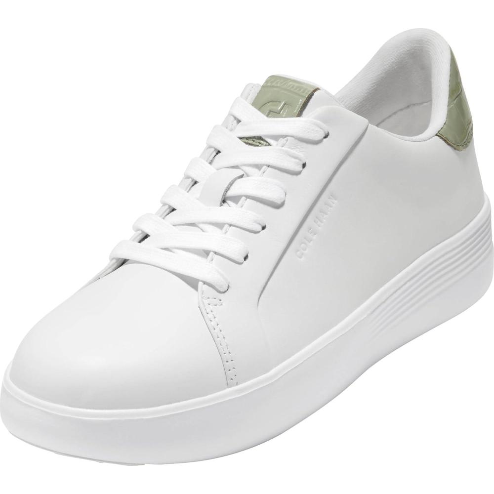 imageCole Haan Womens Grand Crosscourt Joy Platform SneakersWhiteGrn Crc Prt