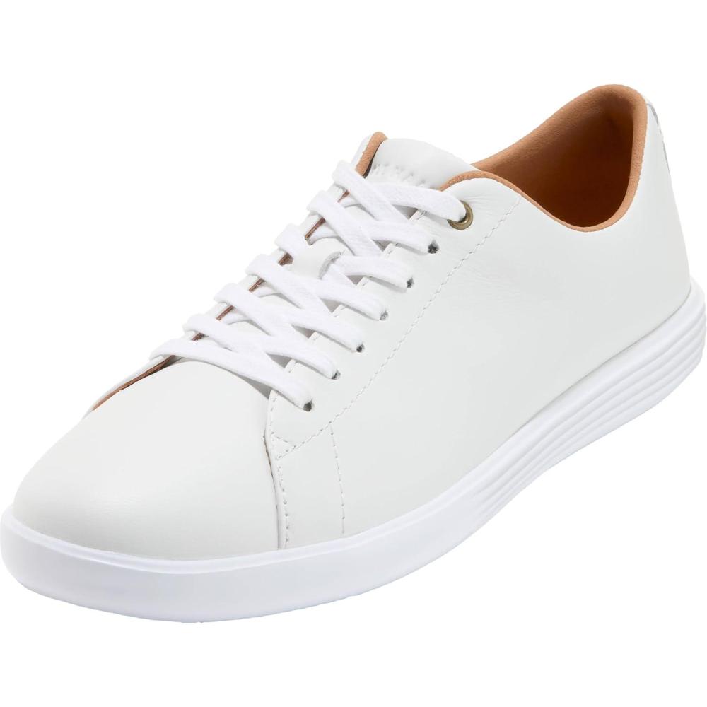 imageCole Haan Womens Grand Crosscourt Leather SneakersBright WhiteWhite