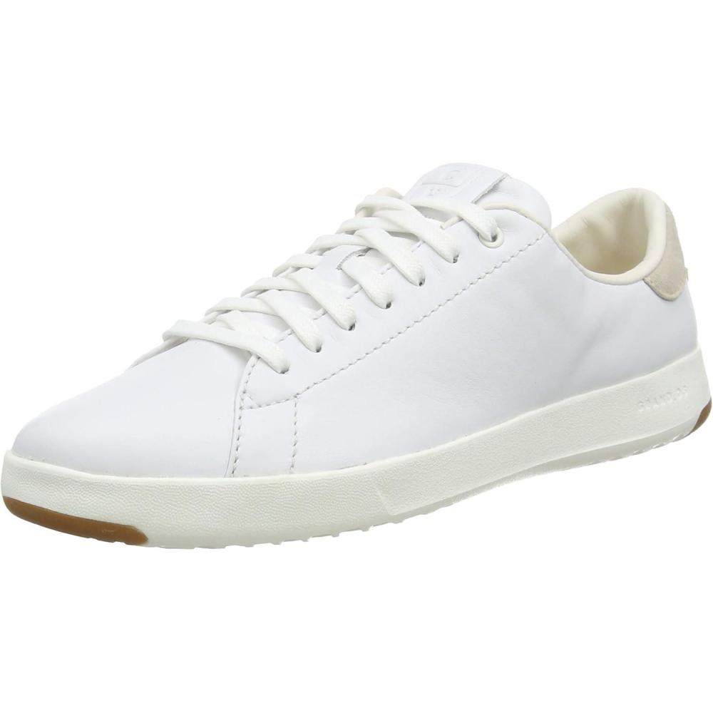 imageCole Haan Womens GrandPro Tennis Leather Lace OX Fashion SneakerOptic WhiteOptic White