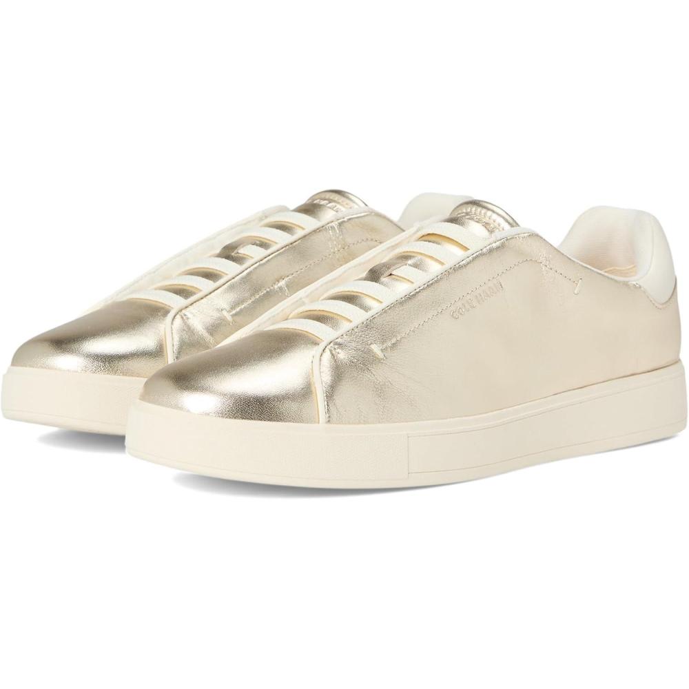 imageCole Haan Womens Grandpro Luxe Slipon SneakersSft Gld MetIvry