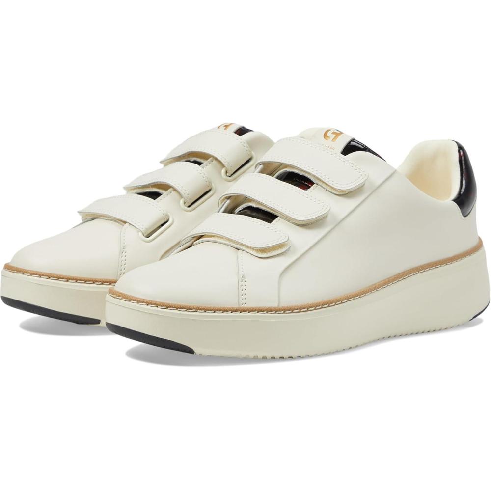 imageCole Haan Womens Grandpro Topspin Triple Strap SneakersIvoryTortoise Pat