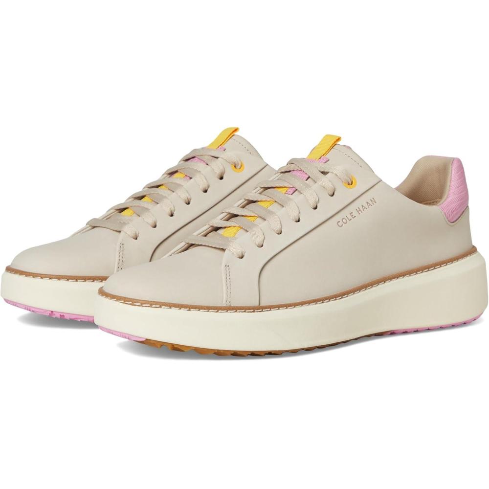 imageCole Haan Womens Grandpro Topspin Waterproof Golf Shoes SneakerLt Sesame Nubuck