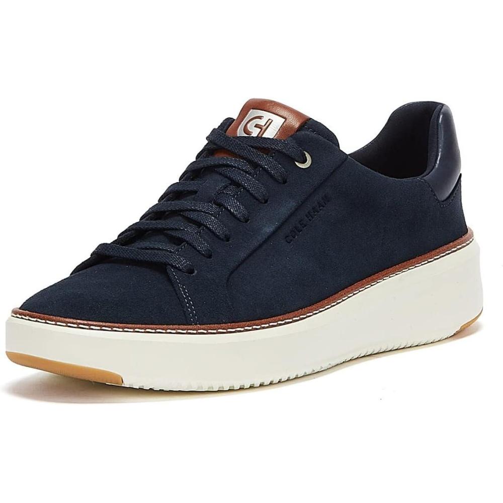 imageCole Haan Womens Grandpro Topspin Waterproof Golf Shoes SneakerNavy Ink Suede