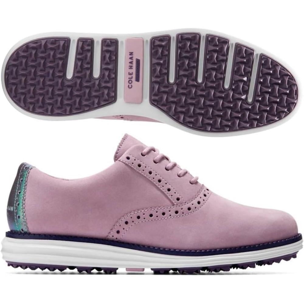 imageCole Haan Womens Original Grand Shortwing Golf OxfordMauve ShadowsWht