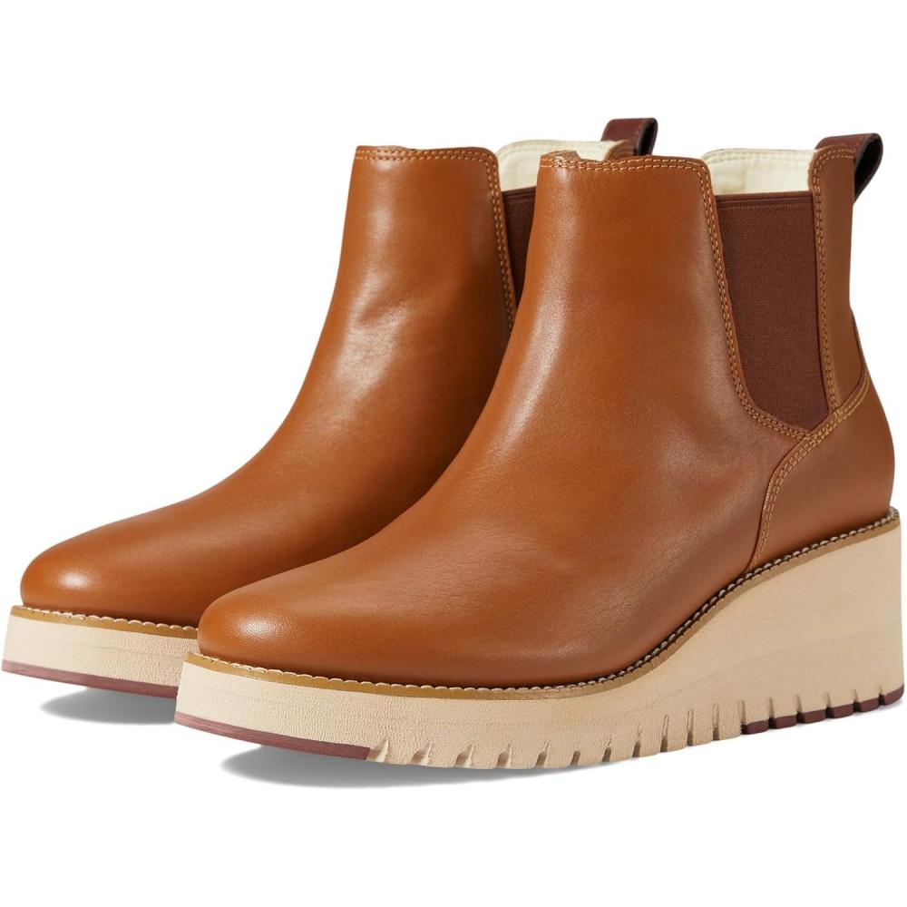 imageCole Haan Womens Zerogrand City Wedge Boot Waterproof FashionWp British Tan
