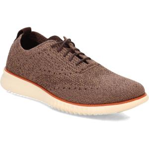 Cole Haan Men’s 2.ZEROGRAND Stitchlite Oxford Shoes(Dark Chocolate/Light Whiskey Twisted Knit/Alabaster Gleam)