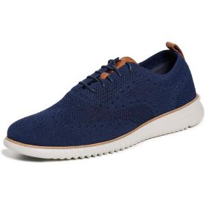 Cole Haan Men’s 2.ZEROGRAND Stitchlite Oxford Shoes(Marine Blue/Vapor Grey)
