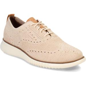 Cole Haan Men’s 2.ZEROGRAND Stitchlite Oxford Shoes(Sand Dollar/Ivory)