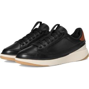 Cole Haan Men’s Grandpro All Day Court Leather Sneaker(Blk/Brit Tan/Ivory)